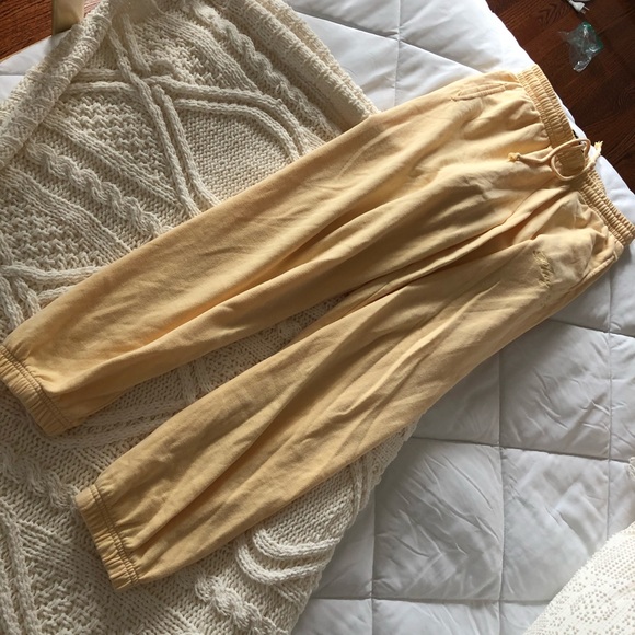 yellow playboy sweatpants